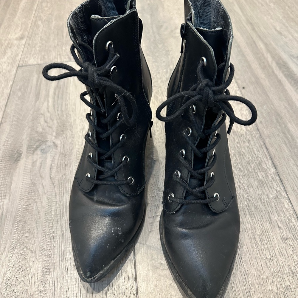 Seychelles Black Trench Lace-Up Boots